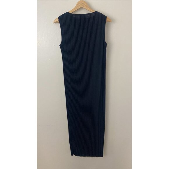 NWT COS Dress Pleated Maxi Dress Dark Navy - Picture 7 of 10